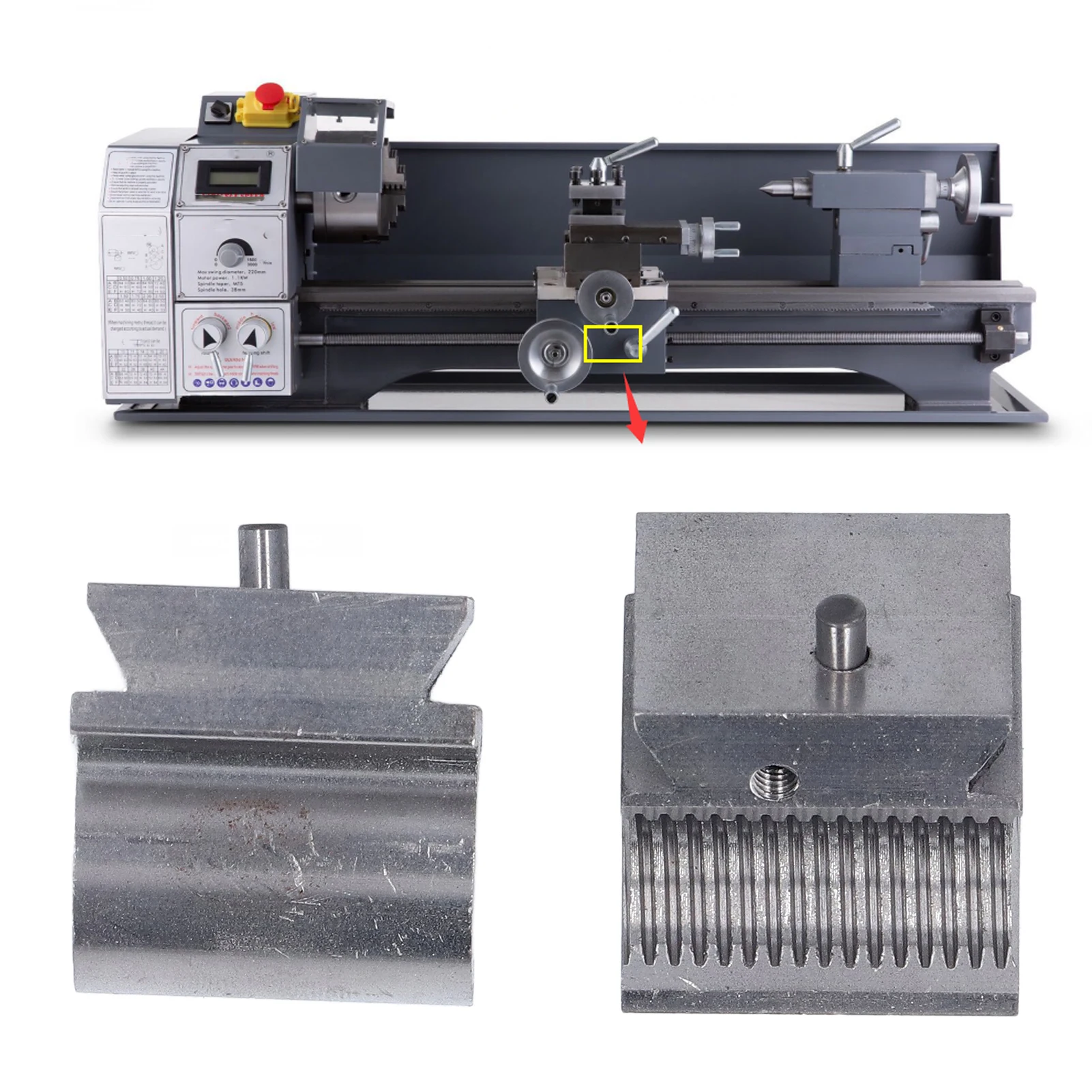 Lathe Metric Half Nut Widely Compatible Lathe Half Nut Accurate 16mm Diameter 2.5mm Pitch for 210x400
Lathe Metric Half Nut Widely Compatible Lathe Half Nut Accurate 16mm Diameter 2.5mm Pitch for 210x400