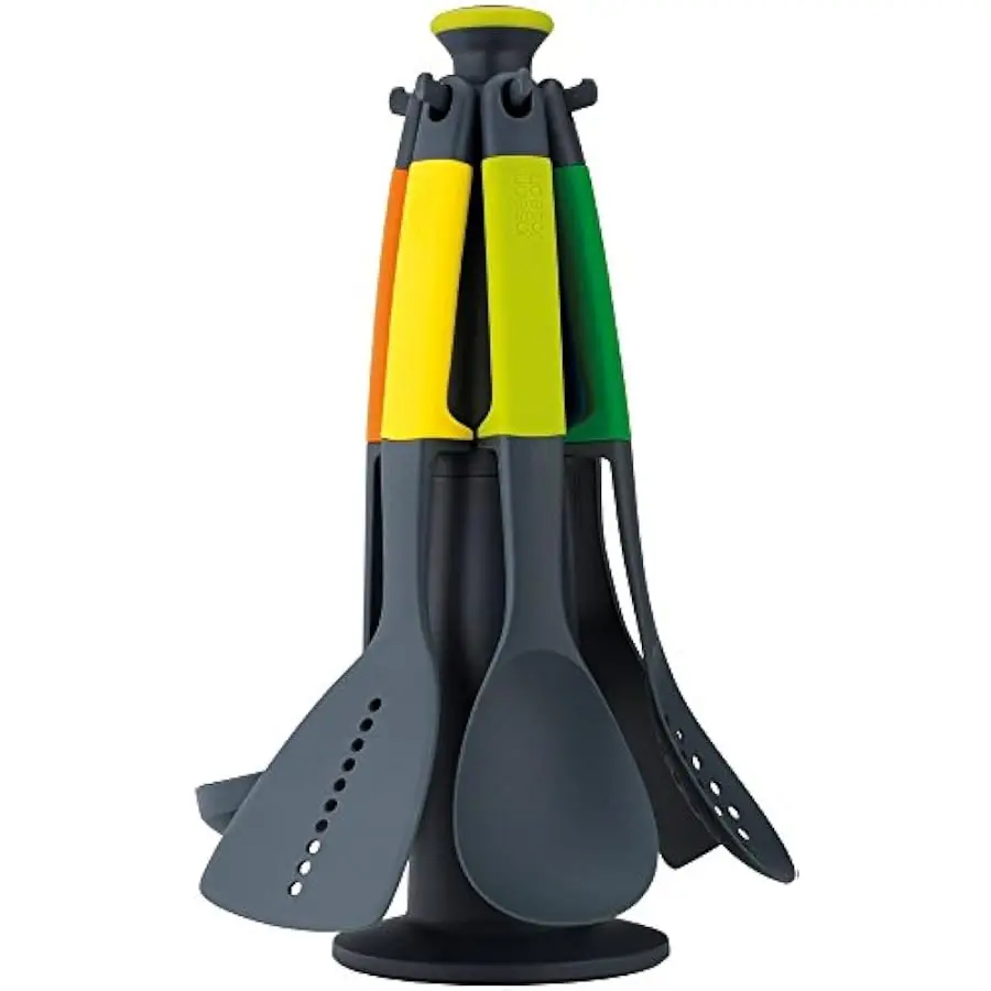 Joseph Joseph Carousel Nylon Kitchen Utensil Tool and Gadget Set with Rotating Storage Stand, 6-Piece Non Stick Tools with Ergon
Joseph Joseph Carousel Nylon Kitchen Utensil Tool and Gadget Set with Rotating Storage Stand, 6-Piece Non Stick Tools with Ergon
