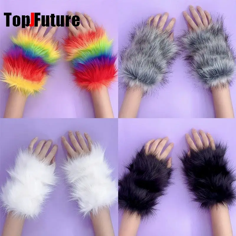 Y2K Millennium Hot Girl Subculture Fingerless Gloves Gothic Harajuku Punk Furry Plush Arm Sleeves Ins Warm Half-Finger Cuffs
Y2K Millennium Hot Girl Subculture Fingerless Gloves Gothic Harajuku Punk Furry Plush Arm Sleeves Ins Warm Half-Finger Cuffs
