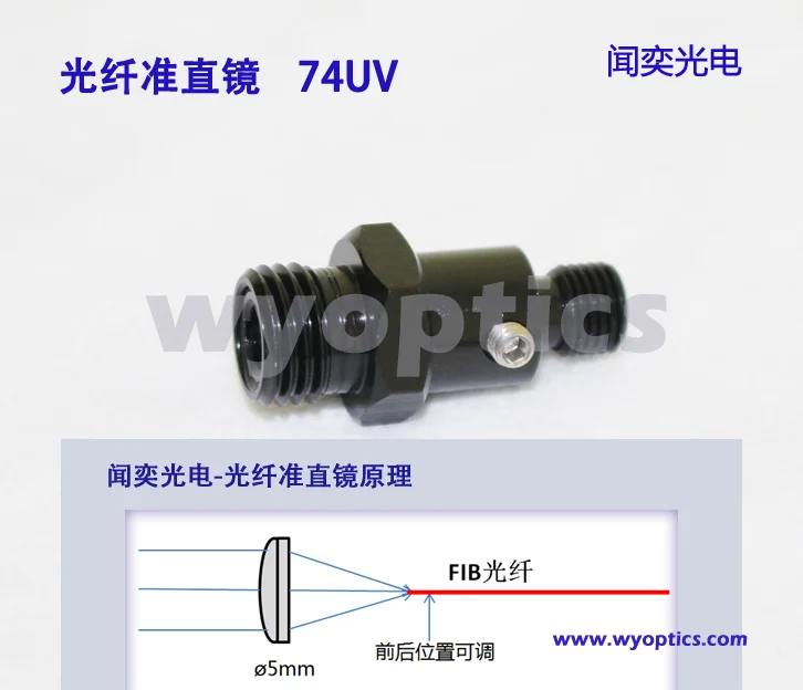 Fiber Optic Collimating Lens, Quartz Fiber Focusing Lens SMA905 Lens Collimator Coupled Lens 74-UV
Fiber Optic Collimating Lens, Quartz Fiber Focusing Lens SMA905 Lens Collimator Coupled Lens 74-UV