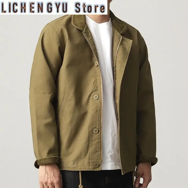 Spring and Autumn New American Retro 11.5OZ Casual N1 Deck Jacket Men's Simple 100% Cotton Locomotive Cargo Coat
Spring and Autumn New American Retro 11.5OZ Casual N1 Deck Jacket Men's Simple 100% Cotton Locomotive Cargo Coat