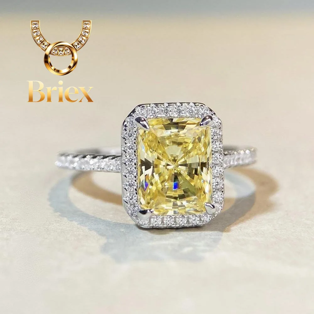 Briex Jewelry Luxury Solid Platinum PT950 Women's Yellow Diamond Ring Raydean Cut Ice Flower Moissanite Diamond Ring
Briex Jewelry Luxury Solid Platinum PT950 Women's Yellow Diamond Ring Raydean Cut Ice Flower Moissanite Diamond Ring