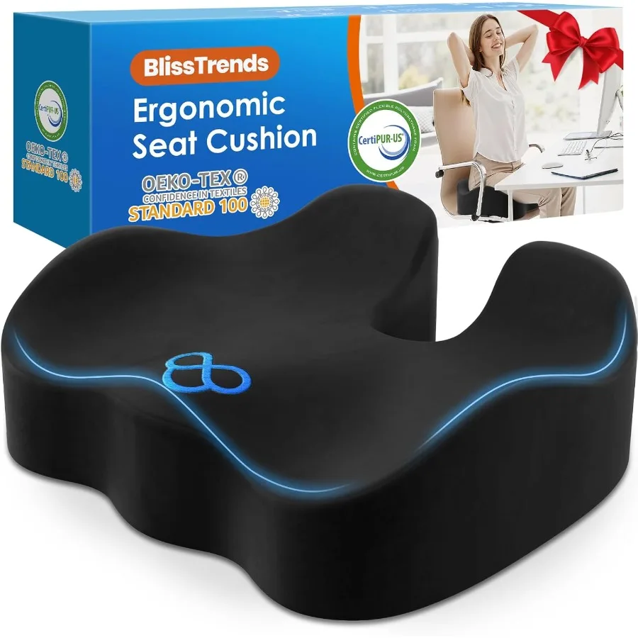 Thick Memory Foam Seat Cushion for Office Chair Car Seat and Airplane: Ergonomic Support for Long Sitting Relieves Tailbone Pre
Thick Memory Foam Seat Cushion for Office Chair Car Seat and Airplane: Ergonomic Support for Long Sitting Relieves Tailbone Pre