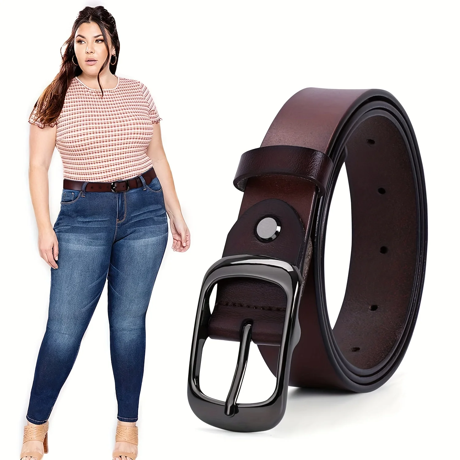 Genuine Leather Belt For Women Trend Polished Buckle Belt Simple Casual Jeans Pants Belts
Genuine Leather Belt For Women Trend Polished Buckle Belt Simple Casual Jeans Pants Belts
