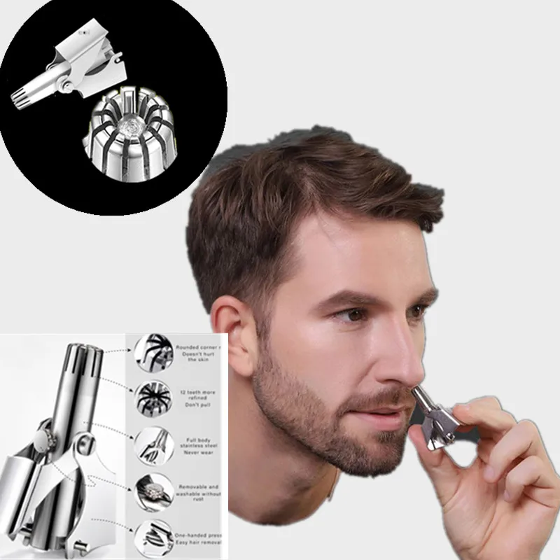 Триммер для волос в носу из нержавеющей стали для мужчин и женщин, ручная механическая бритва, моющийся инструмент для удаления волос с кисточкой
Триммер для волос в носу из нержавеющей стали для мужчин и женщин, ручная механическая бритва, моющийся инструмент для удаления волос с кисточкой