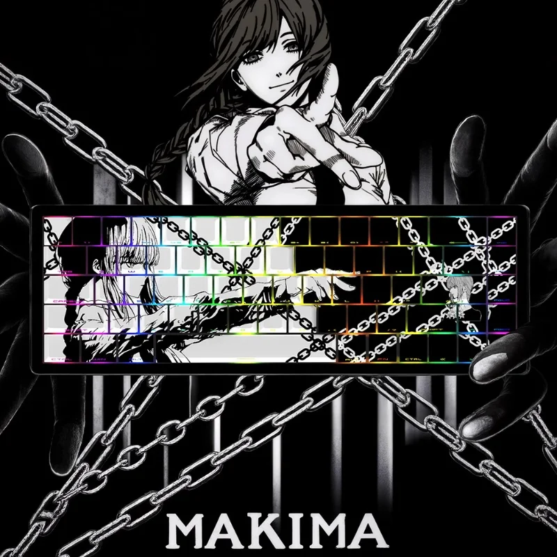 Chain Makima Anime Keycaps PBT Cartoon Keycap Cherry Profile Key Cap Dye-sub Mechanical Keyboard Caps for Mad68/fire68/rainy75
Chain Makima Anime Keycaps PBT Cartoon Keycap Cherry Profile Key Cap Dye-sub Mechanical Keyboard Caps for Mad68/fire68/rainy75