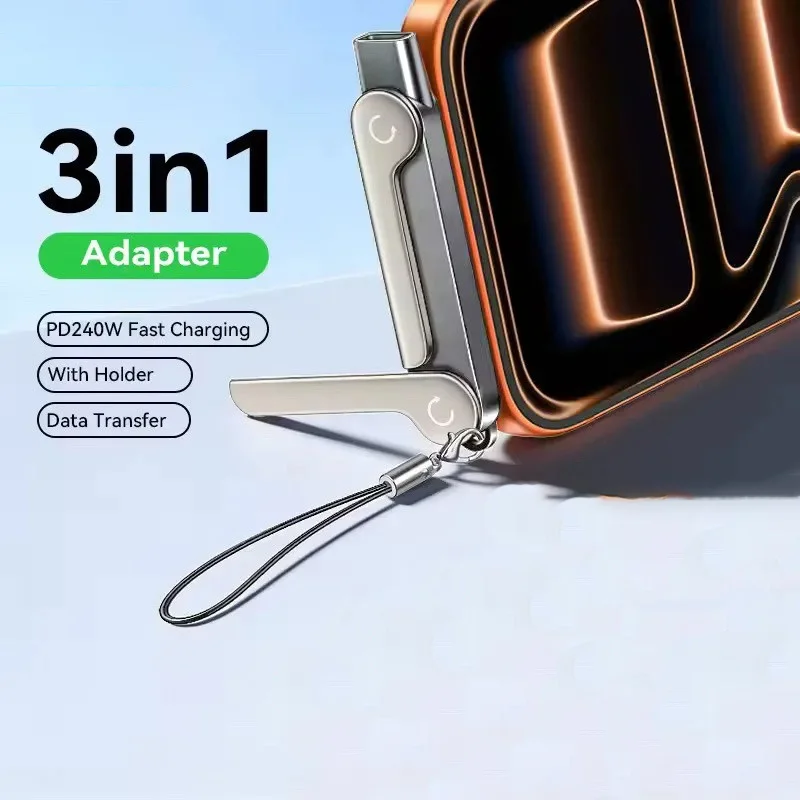240W USB-C Male to Female Adapter, Foldable Charging Holder, Fast Charging OTG Type C Converter Bracket for Smartphone
240W USB-C Male to Female Adapter, Foldable Charging Holder, Fast Charging OTG Type C Converter Bracket for Smartphone