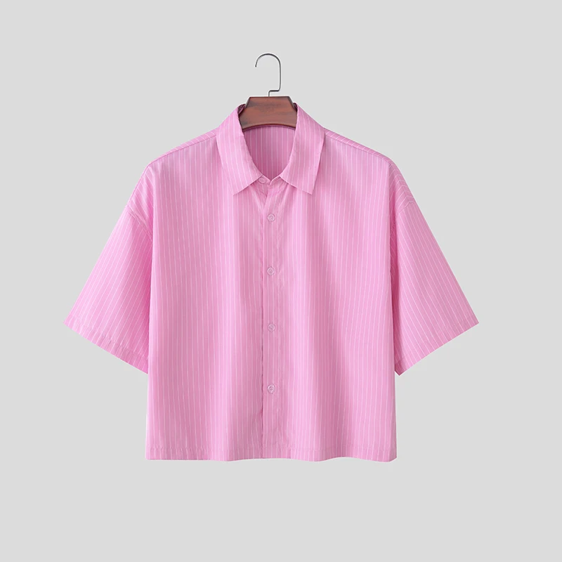 INCERUN Men Striped Shirt Lapel Short Sleeve Menswear Clothing Summer Loose Korean Style 2026 Fashion Casual Tops For Man S-5XL
INCERUN Men Striped Shirt Lapel Short Sleeve Menswear Clothing Summer Loose Korean Style 2026 Fashion Casual Tops For Man S-5XL