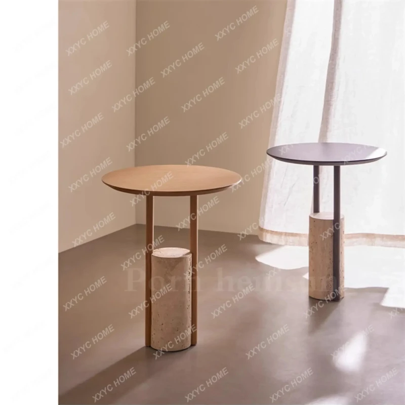 A Cream wind edge few light luxury household living room coffee table solid wood small round table
A Cream wind edge few light luxury household living room coffee table solid wood small round table