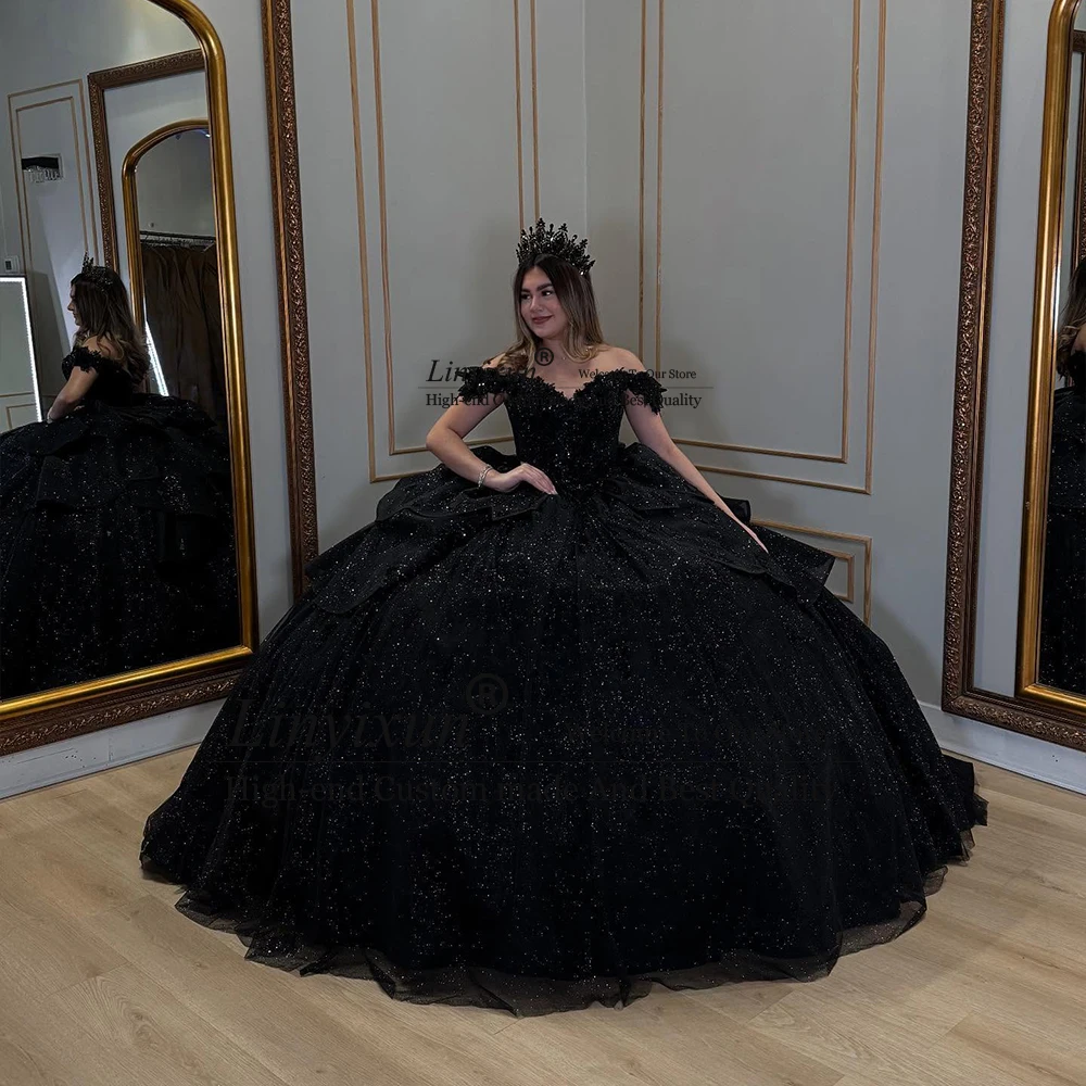 Princess Glitter Quinceanera Dresses 2025 Off Shoulder Tulle Ball Gowns for Birthday Party Customized vestidos 15 años lila
Princess Glitter Quinceanera Dresses 2025 Off Shoulder Tulle Ball Gowns for Birthday Party Customized vestidos 15 años lila