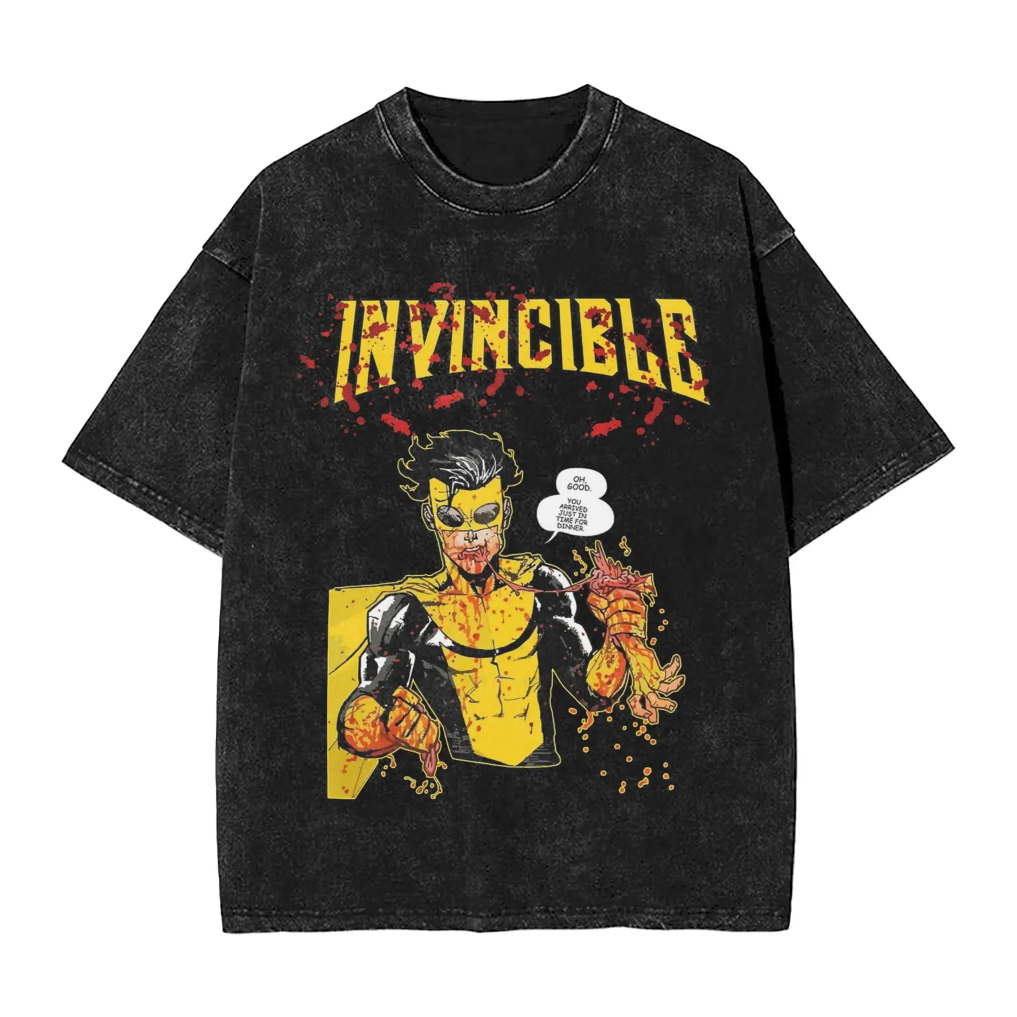 Футболка с персонажем комиксов Invincible, летняя футболка в уличном стиле, хлопковая футболка в стиле хиппи для мужчин, футболки с короткими рукавами и принтом
Футболка с персонажем комиксов Invincible, летняя футболка в уличном стиле, хлопковая футболка в стиле хиппи для мужчин, футболки с короткими рукавами и принтом