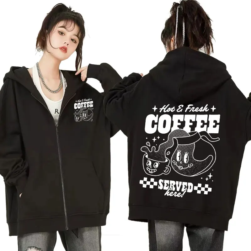 Hot & Fresh Coffee Funny Meme Zip Up Hoodie Men Women's Clothing Vintage Cartoon Zipper Hoodies Fashion Jackets Sweatshirt Coats
Hot & Fresh Coffee Funny Meme Zip Up Hoodie Men Women's Clothing Vintage Cartoon Zipper Hoodies Fashion Jackets Sweatshirt Coats