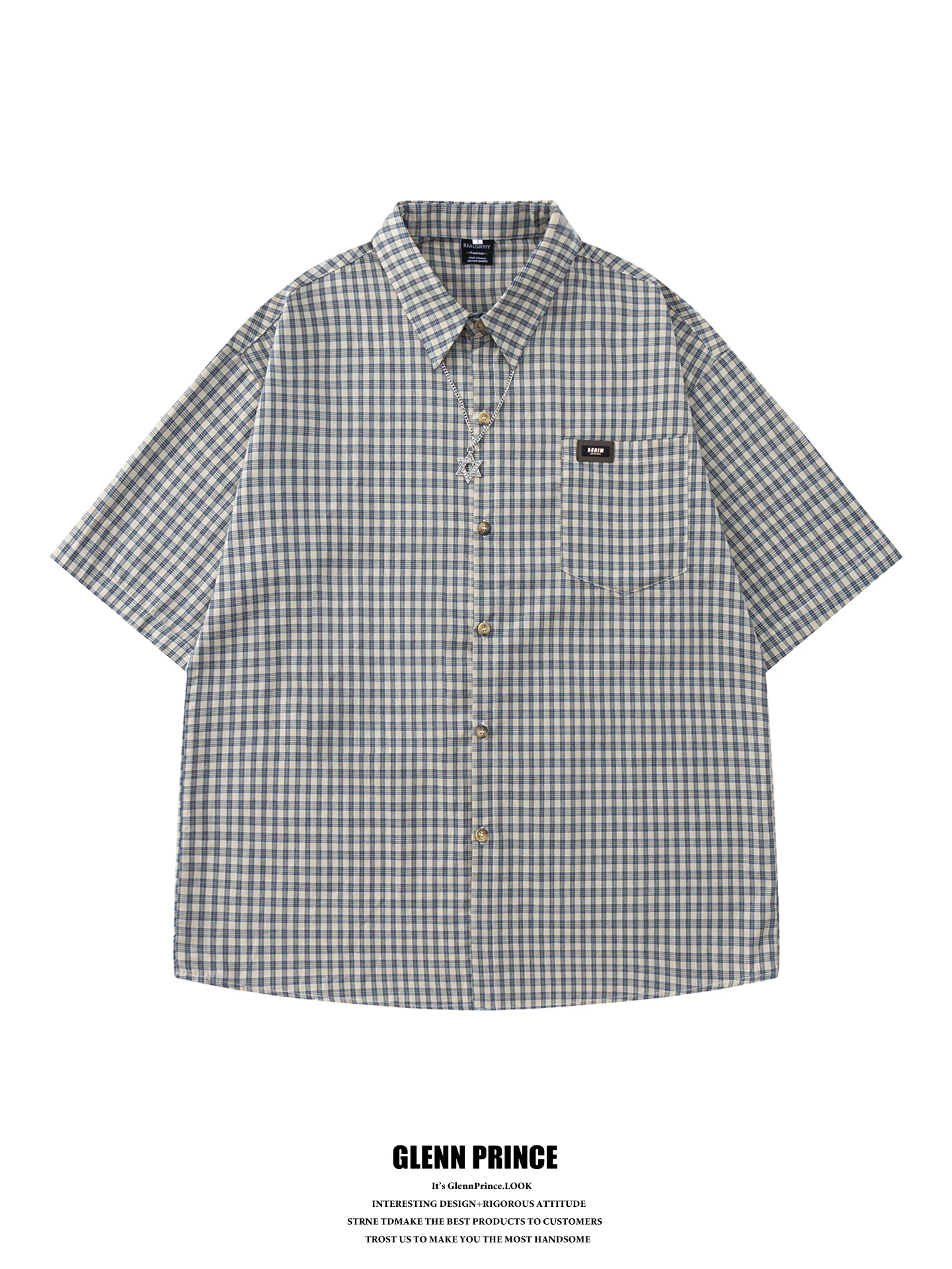 GPstudio American Retro Contrast Color Plaid Short Sleeve Casual Shirt Men Summer Loose Feeling Couple Shirt Breathable Polye...
GPstudio American Retro Contrast Color Plaid Short Sleeve Casual Shirt Men Summer Loose Feeling Couple Shirt Breathable Polye...