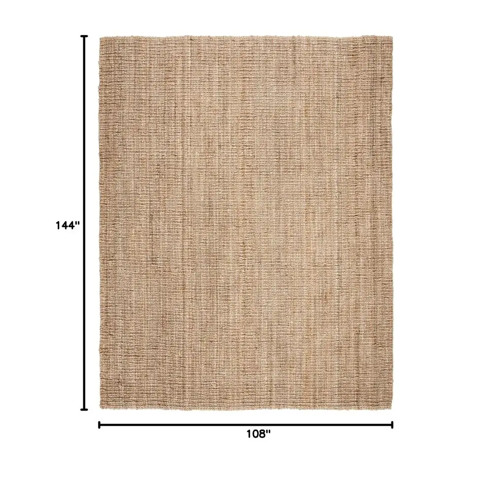 Area Rug 9x12 Natural Fiber Collection Large Natural Brown, Handmade Jute, Farmhouse Style, Chunky Textured Thick Pile NF447A
Area Rug 9x12 Natural Fiber Collection Large Natural Brown, Handmade Jute, Farmhouse Style, Chunky Textured Thick Pile NF447A