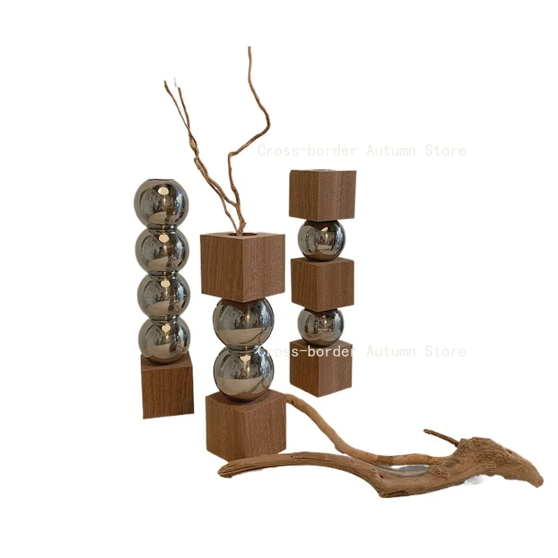 Nordic Geometric Wood & Metal Vase Luxury Art Decorative Flower Arrangement Ornament
Nordic Geometric Wood & Metal Vase Luxury Art Decorative Flower Arrangement Ornament