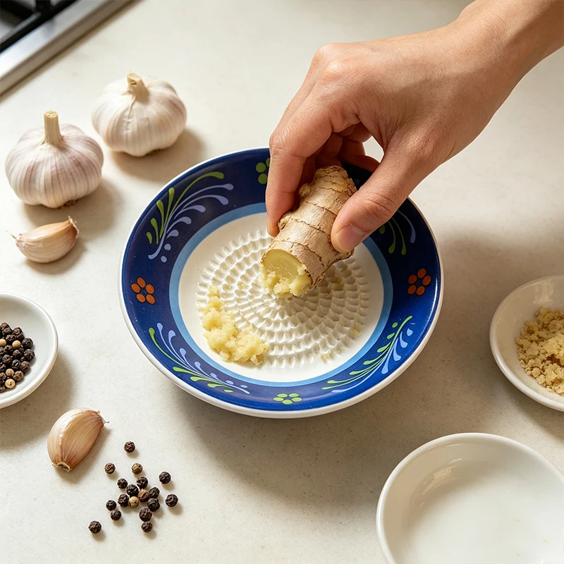 Ceramic Ginger Grater Multifunctional Hand Garlic Masher Portable Fruit Vegetable Grinding Baby food grinding plate Kitchen Tool
Ceramic Ginger Grater Multifunctional Hand Garlic Masher Portable Fruit Vegetable Grinding Baby food grinding plate Kitchen Tool