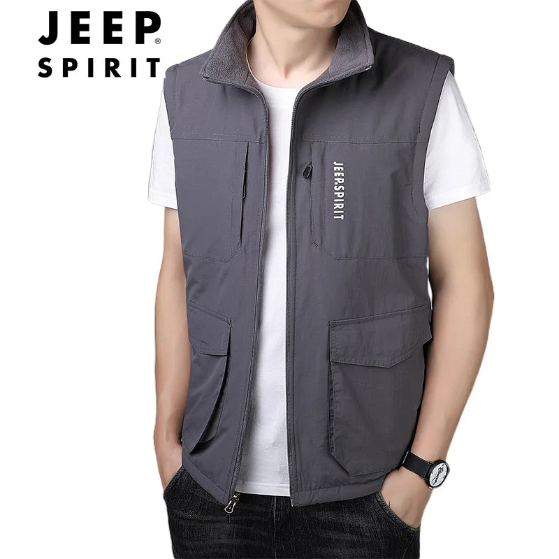 JEEP SPIRIT men double-sided vest jacket spring and autumn new fashion thin velvet waistcoat comfortable outdoor sleeveless coat
JEEP SPIRIT men double-sided vest jacket spring and autumn new fashion thin velvet waistcoat comfortable outdoor sleeveless coat
