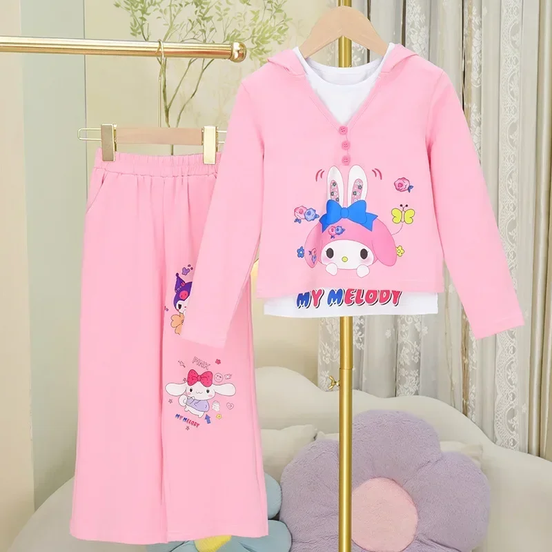 Sweet Kawaii Sanrio Ins Sleeve Hooded Fashion Long Pants Set Cute My Melody Cartoon Y2k Casual Shirt Clothing Gifts for Kids
Sweet Kawaii Sanrio Ins Sleeve Hooded Fashion Long Pants Set Cute My Melody Cartoon Y2k Casual Shirt Clothing Gifts for Kids