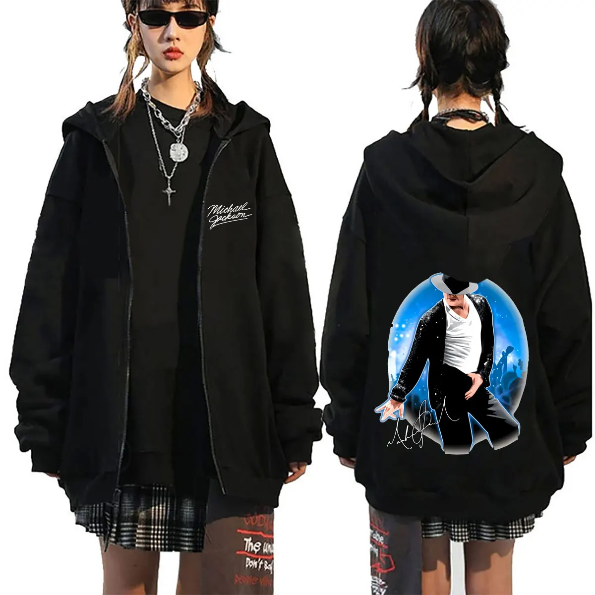Vintage Michael Jackson The Girl Is Bad The Girl Is Dangerous Merch Zipper Hoodie Men Women Retro Gothic Rock Zip Up Jacket Coat
Vintage Michael Jackson The Girl Is Bad The Girl Is Dangerous Merch Zipper Hoodie Men Women Retro Gothic Rock Zip Up Jacket Coat