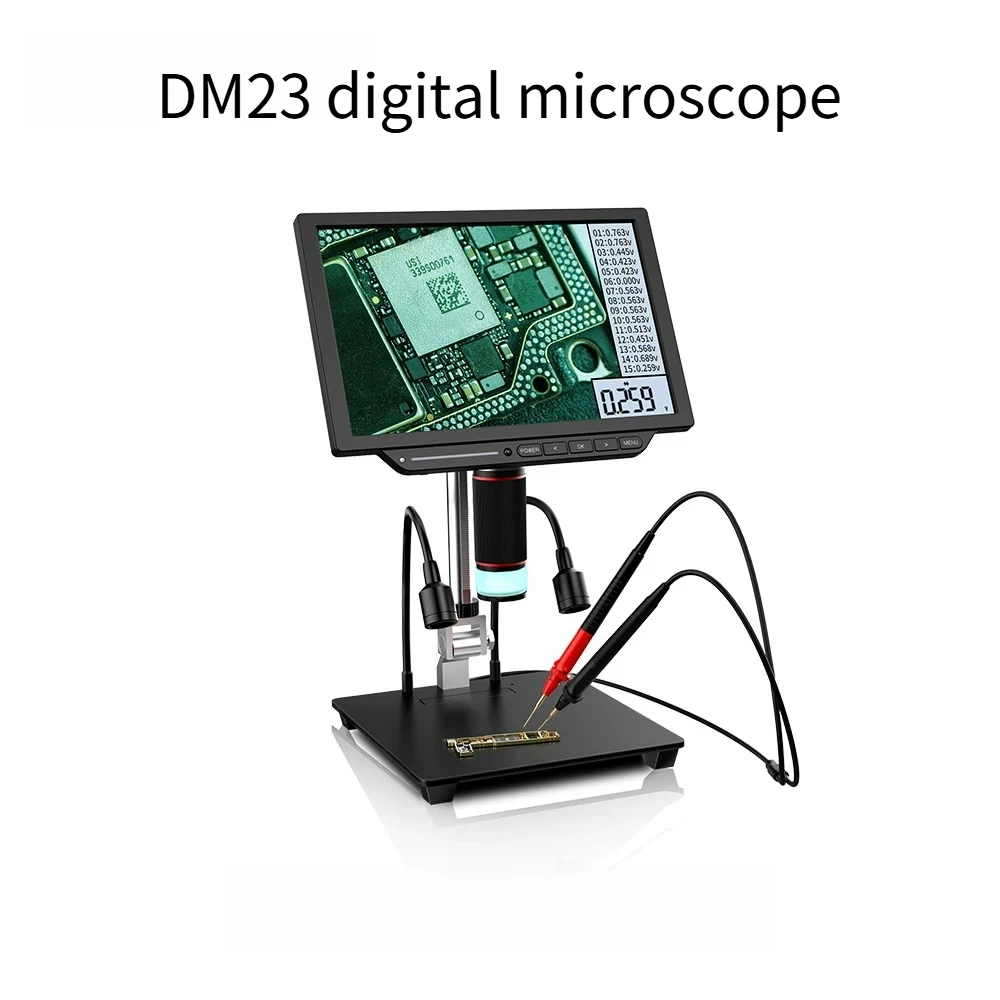 10 Inch DM23 Digital Microscope with Built-in Multimeter IR Remote Control Anti-shake Electronic Repair Microscope New
10 Inch DM23 Digital Microscope with Built-in Multimeter IR Remote Control Anti-shake Electronic Repair Microscope New