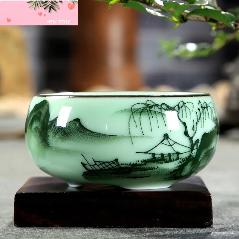 Набор чайных чашек из селадона, 6 шт., керамическая ручная роспись, пейзаж, лотос, карп, чайная чашка, китайская мастер-чашка
Набор чайных чашек из селадона, 6 шт., керамическая ручная роспись, пейзаж, лотос, карп, чайная чашка, китайская мастер-чашка