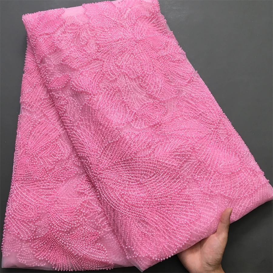 Pink African Heavy Beads Mesh Lace Fabric 2025 Embroidery Nigerian French Tulle Lace Fabric For Sewing Wedding Dress
Pink African Heavy Beads Mesh Lace Fabric 2025 Embroidery Nigerian French Tulle Lace Fabric For Sewing Wedding Dress