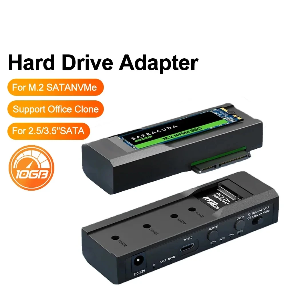 Корпус M.2 NVMe SATA SSD с двумя лотками 10 Гбит/с, двухпротокольный корпус SSD 2,5 дюйма, 3,5 дюйма, док-станция M2 с функцией клонирования
Корпус M.2 NVMe SATA SSD с двумя лотками 10 Гбит/с, двухпротокольный корпус SSD 2,5 дюйма, 3,5 дюйма, док-станция M2 с функцией клонирования