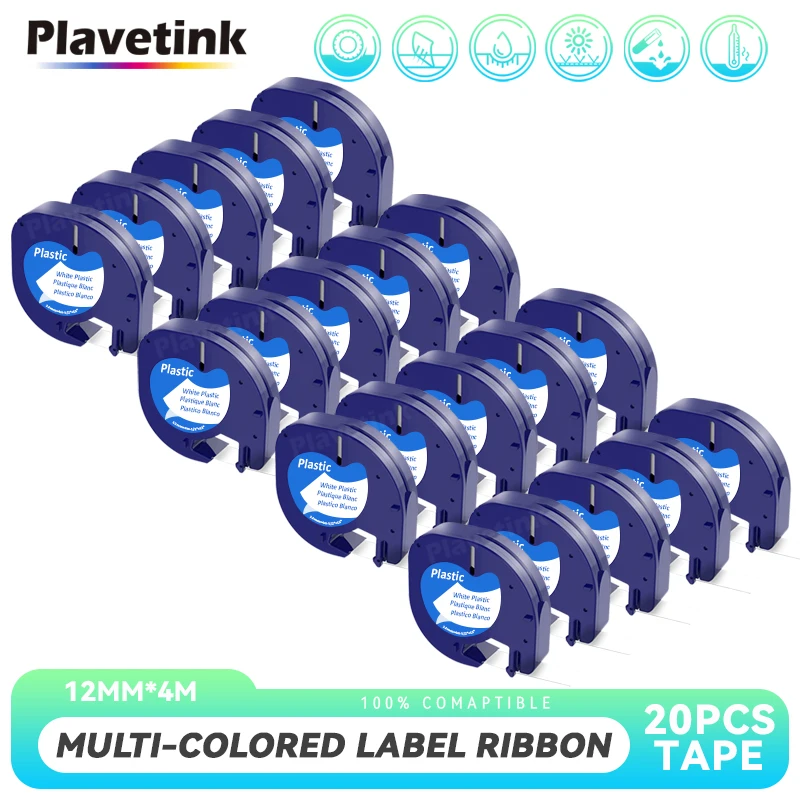 20 Pieces 91200 91201 Compatible For Dymo LetraTag 12mm Label Tape Black on White 91331 Plastic Tape For DYMO LT-100H LT-100T
20 Pieces 91200 91201 Compatible For Dymo LetraTag 12mm Label Tape Black on White 91331 Plastic Tape For DYMO LT-100H LT-100T