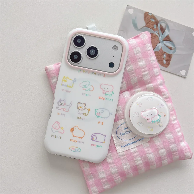 Cute Cherry Pink Rabbit Magnetic Phone case for iPhone 15 16 17 16 Pro Max 17 Pro Cover With Magsafe Stand Kawaii Cases For Appl
Cute Cherry Pink Rabbit Magnetic Phone case for iPhone 15 16 17 16 Pro Max 17 Pro Cover With Magsafe Stand Kawaii Cases For Appl