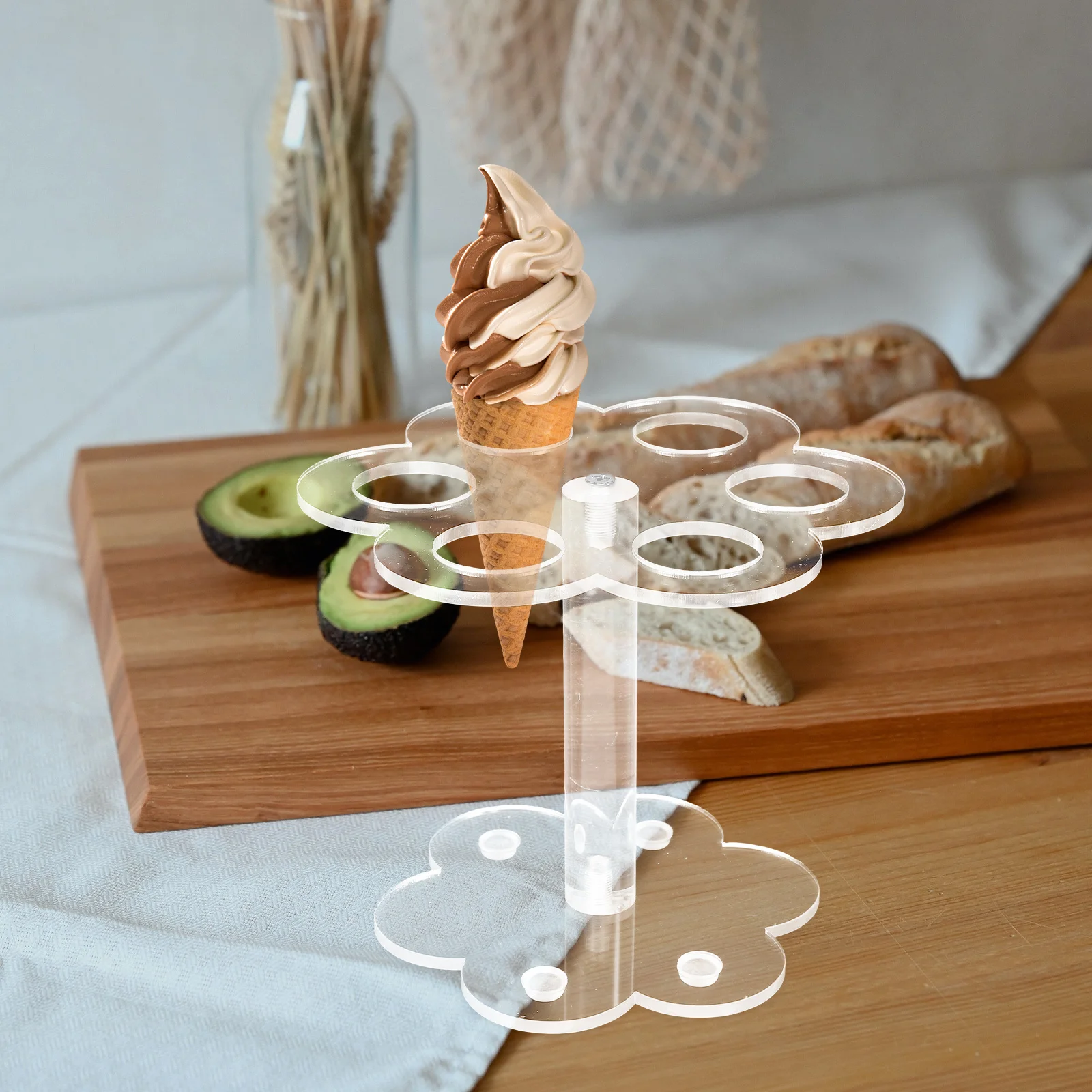 Stylish Acrylic Ice Cream Cone Display Rack Transparent Multifunctional Stand Home Parties Events Dessert Table Organizer
Stylish Acrylic Ice Cream Cone Display Rack Transparent Multifunctional Stand Home Parties Events Dessert Table Organizer