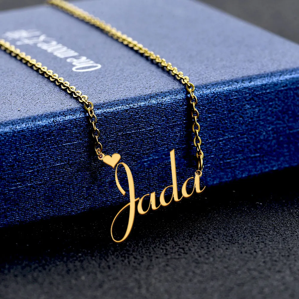 Gold Plated Personalized Jada Name Necklace for Women Stainless Steel Jewelry Nameplate Pendant for Mothers Girlfriend Gift
Gold Plated Personalized Jada Name Necklace for Women Stainless Steel Jewelry Nameplate Pendant for Mothers Girlfriend Gift