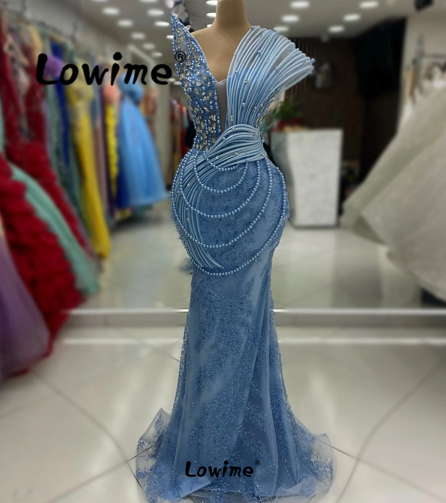 Formal Dress Aso Ebi Crystals Mermaid Prom Dresses Blue Sequined Lace Evening Party Second Reception Birthday Engagement Gowns
Formal Dress Aso Ebi Crystals Mermaid Prom Dresses Blue Sequined Lace Evening Party Second Reception Birthday Engagement Gowns