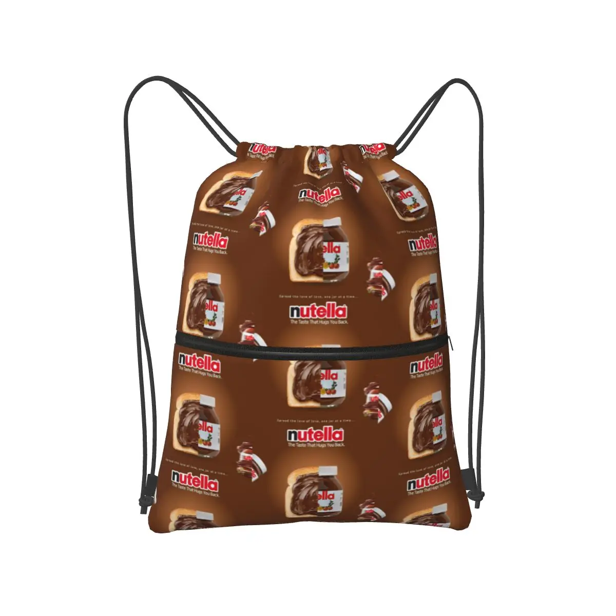 Nutella Cutie Backpacks Multi-function Drawstring Bundle Pocket Storage Bag Book Bags for Man Woman Students