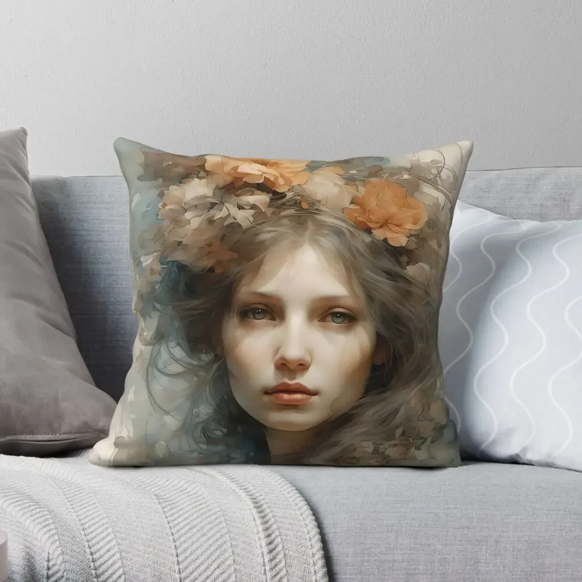 Dream Woman Portrait Square Pillowcase Polyester Creative Zip Decorative Home Cushion Cover
Dream Woman Portrait Square Pillowcase Polyester Creative Zip Decorative Home Cushion Cover