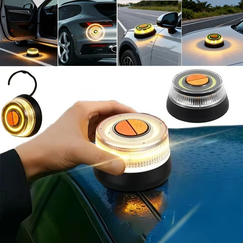 Magnetic car emergency indicator light, dustproof and waterproof, night lighting, used for harsh weather, camping, rescue work
Magnetic car emergency indicator light, dustproof and waterproof, night lighting, used for harsh weather, camping, rescue work