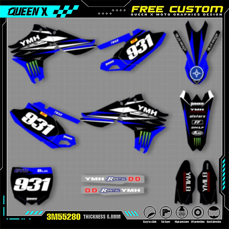 Мотоциклетные графические наклейки QUEEN X MOTO для YAMAHA YZF450 2010 2011 2012 2013, наклейки на мотоцикл 004
Мотоциклетные графические наклейки QUEEN X MOTO для YAMAHA YZF450 2010 2011 2012 2013, наклейки на мотоцикл 004