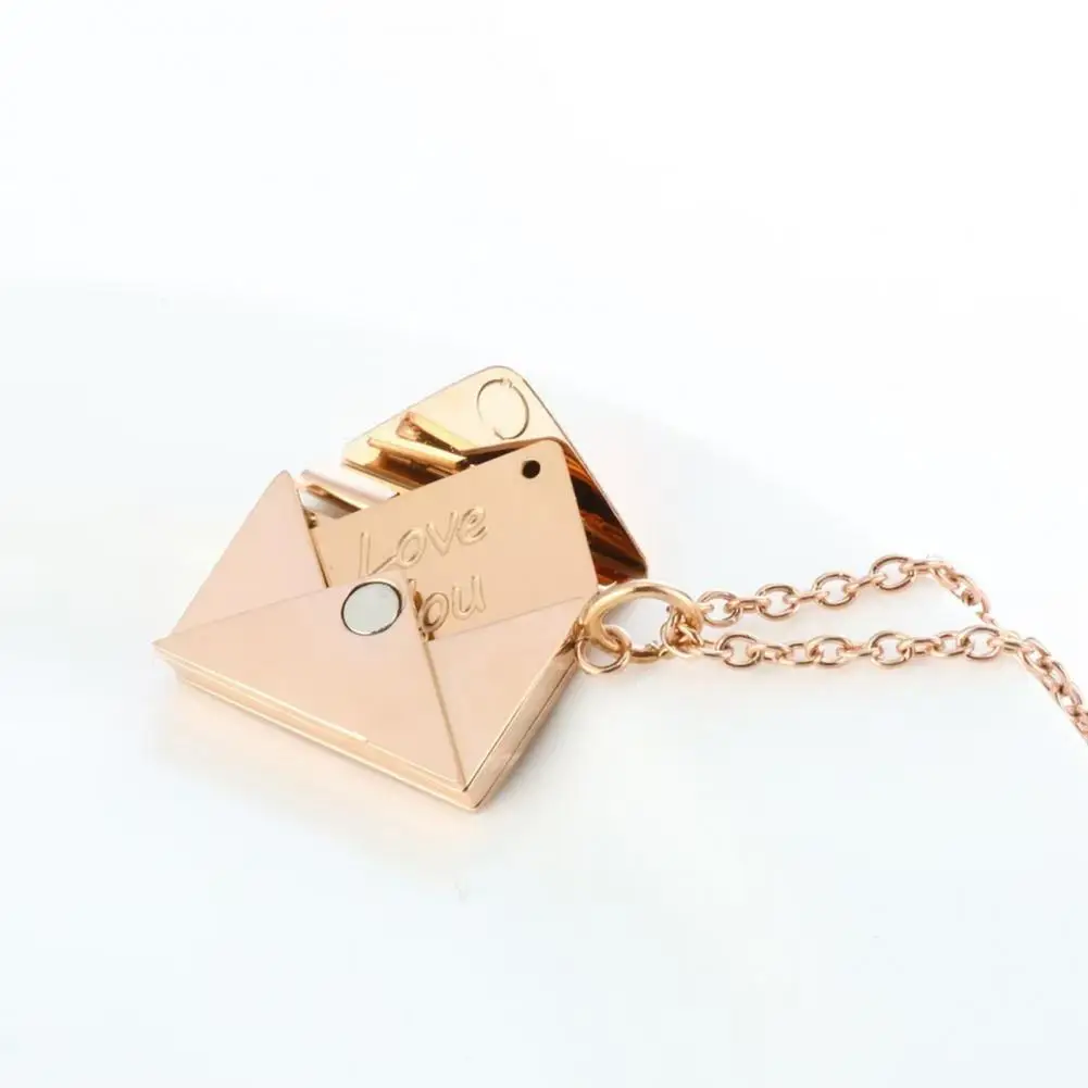 Valentine's Day Love you Secret Message Pendant Necklace Stainless Steel Can Open Photo Frame Envelope Necklace
Valentine's Day Love you Secret Message Pendant Necklace Stainless Steel Can Open Photo Frame Envelope Necklace