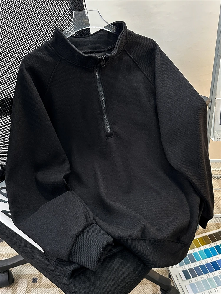 Loose Long Sleeve Men's Hoodie Stand Collar Casual Pure Color Versatile Autumn Winter New Style Streetwear Trendy Youth Fashion
Loose Long Sleeve Men's Hoodie Stand Collar Casual Pure Color Versatile Autumn Winter New Style Streetwear Trendy Youth Fashion