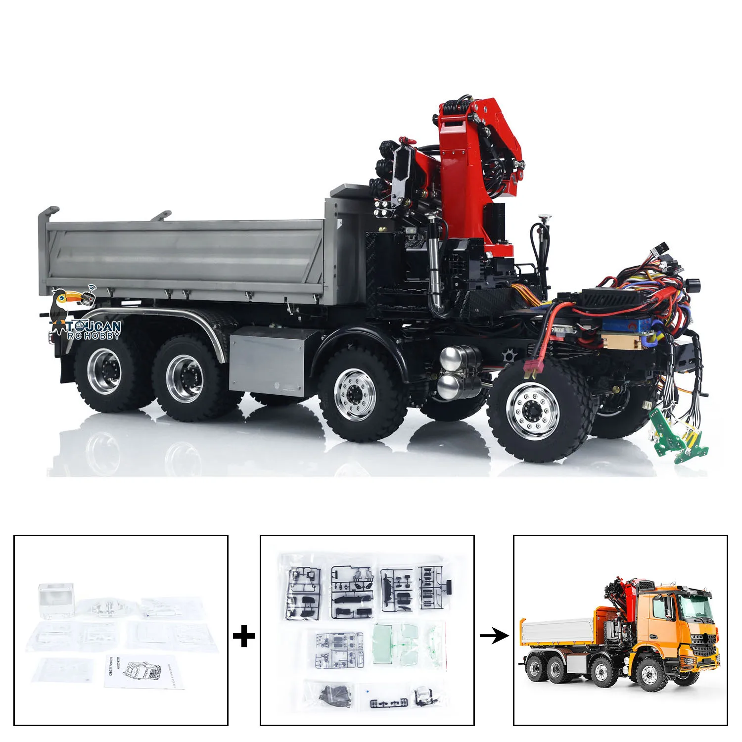 1/14 LESU 3348 8X8 RC Hydraulic Dump Truck Finished Chassis 3-Ways Remote Control Crane Tipper Cabin KIT Light Sound Car Vehicle
1/14 LESU 3348 8X8 RC Hydraulic Dump Truck Finished Chassis 3-Ways Remote Control Crane Tipper Cabin KIT Light Sound Car Vehicle