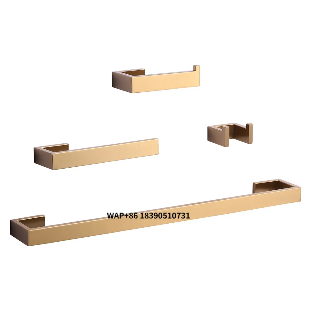 4 Pieces Gold Bathroom Accessories Set Stainless Steel Bathroom Hardware Set Wall Mounted Towel Holder for Hotel Bathroom
4 Pieces Gold Bathroom Accessories Set Stainless Steel Bathroom Hardware Set Wall Mounted Towel Holder for Hotel Bathroom