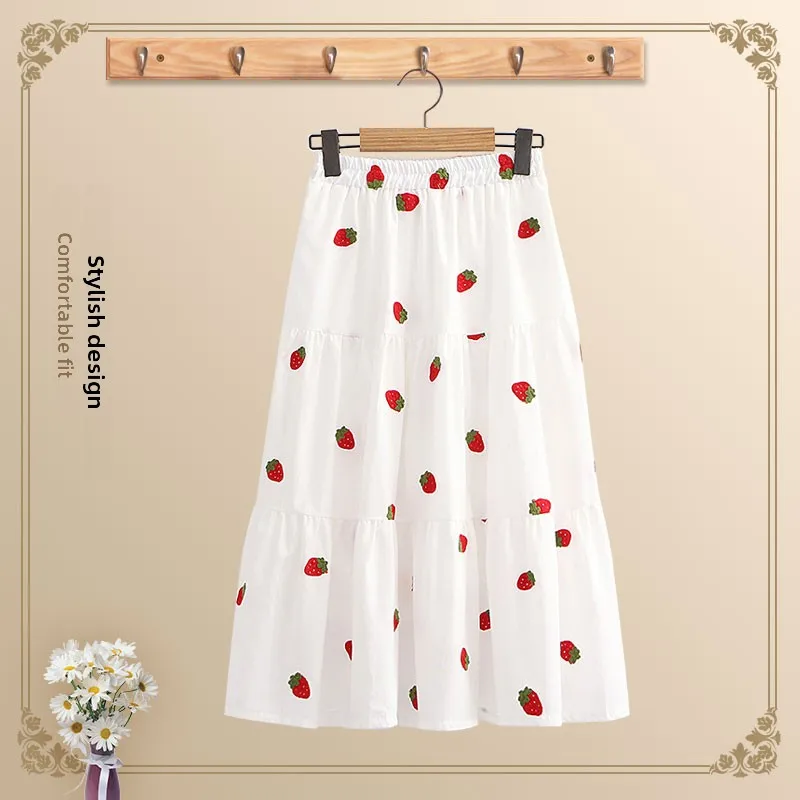 Embroidered High Waist Midi Skirt Women's Summer New Style A-Line White Long Skirt Splicing Design Spring Autumn Regular
Embroidered High Waist Midi Skirt Women's Summer New Style A-Line White Long Skirt Splicing Design Spring Autumn Regular