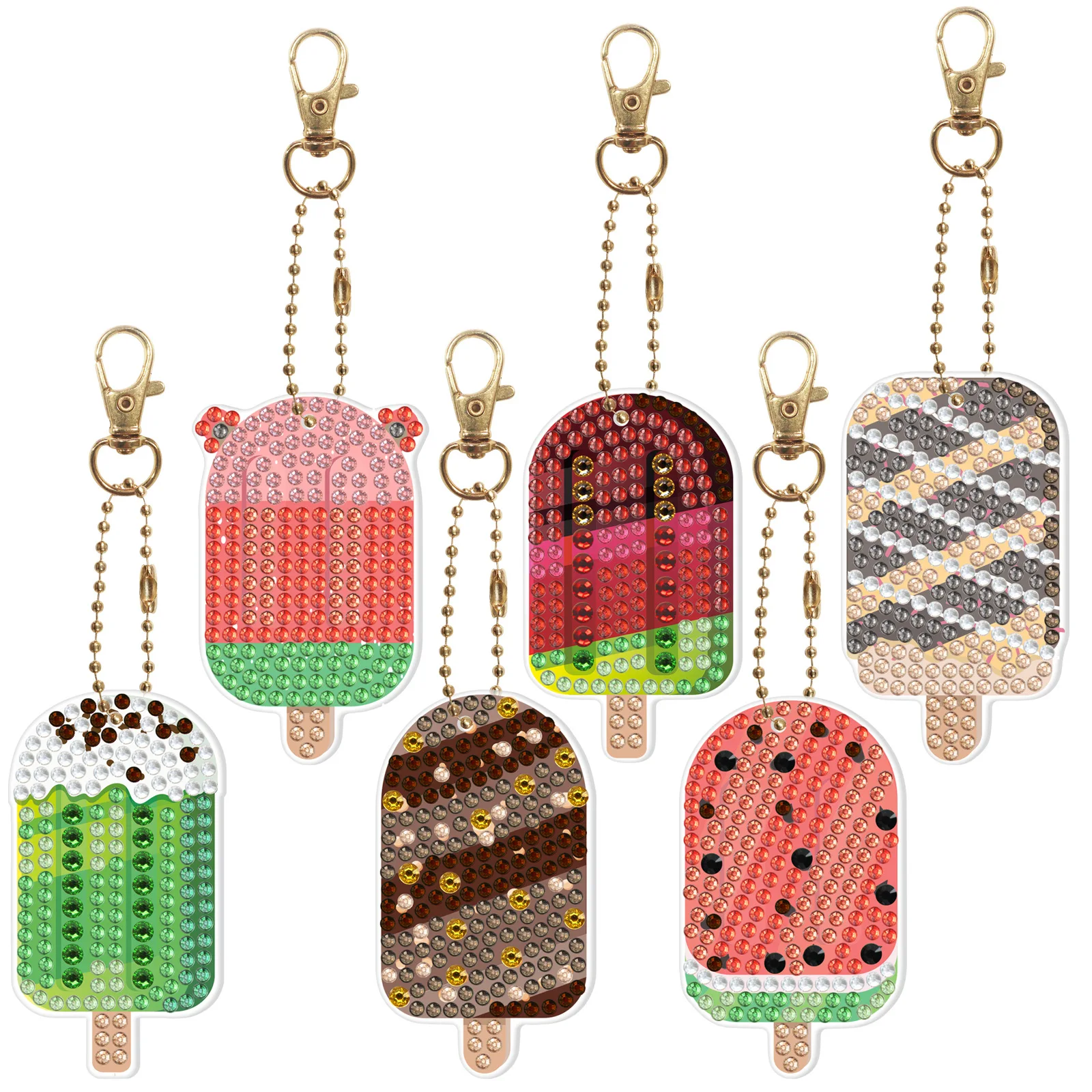 Hot-Selling Best-Seller Multi-Style Cute DIY Rhinestone Studded Keychains 4-8Pcs Set Kids Gift Souvenirs Bag Pendant
Hot-Selling Best-Seller Multi-Style Cute DIY Rhinestone Studded Keychains 4-8Pcs Set Kids Gift Souvenirs Bag Pendant
