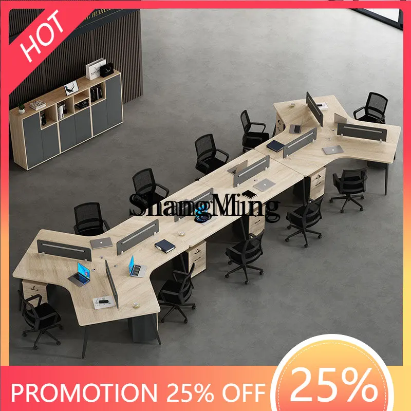 FG special-shaped office desk and chair simple modern office staff desk station combination
FG special-shaped office desk and chair simple modern office staff desk station combination