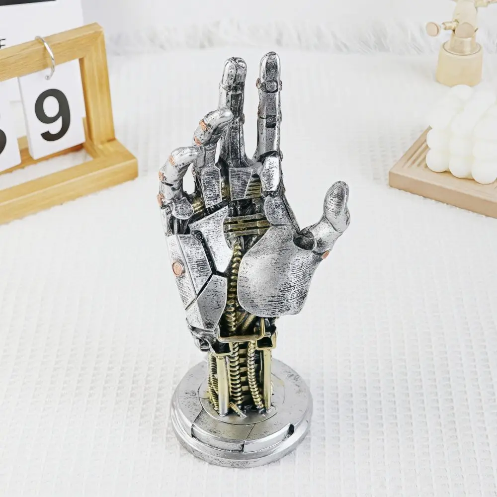 Resin Cyberpunk 3D Printed Stand Sensory Toy Model Simulated Robot Hand Sculpture Figurines Crafts Mechanical Hand Staute
Resin Cyberpunk 3D Printed Stand Sensory Toy Model Simulated Robot Hand Sculpture Figurines Crafts Mechanical Hand Staute
