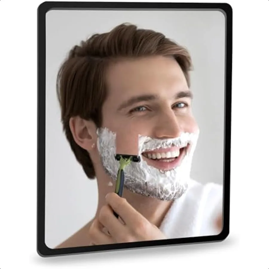 Fog Free Shower Mirror 9 * 7 inch 3M Adhesive AntiFog Bathroom Wall Mirror Fogless Shower Makeup Mirror for Shaving Shatterproo
Fog Free Shower Mirror 9 * 7 inch 3M Adhesive AntiFog Bathroom Wall Mirror Fogless Shower Makeup Mirror for Shaving Shatterproo