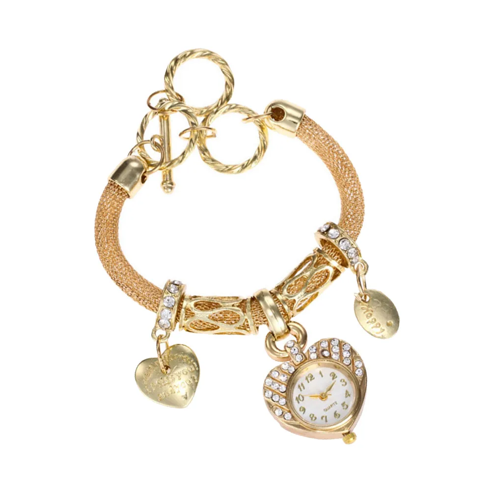 Ladies Watch Women Bracelet Quartz Wrist Watches Wear Resistant Material Charm Heart Shaped Accessories
Ladies Watch Women Bracelet Quartz Wrist Watches Wear Resistant Material Charm Heart Shaped Accessories