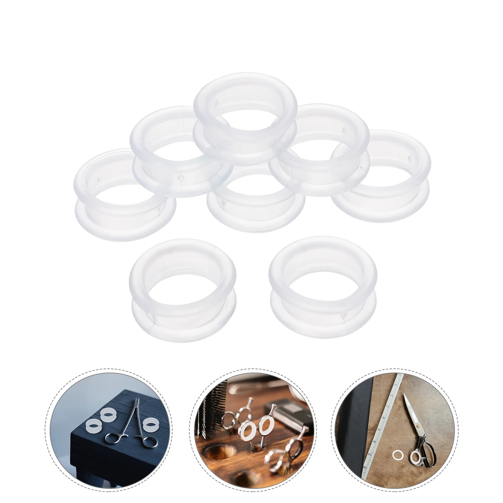 8 Pcs Extra Small Shears Finger Grips Scissors Silicone Ring Protector Pets Grooming Accessory Barber Clippers
8 Pcs Extra Small Shears Finger Grips Scissors Silicone Ring Protector Pets Grooming Accessory Barber Clippers