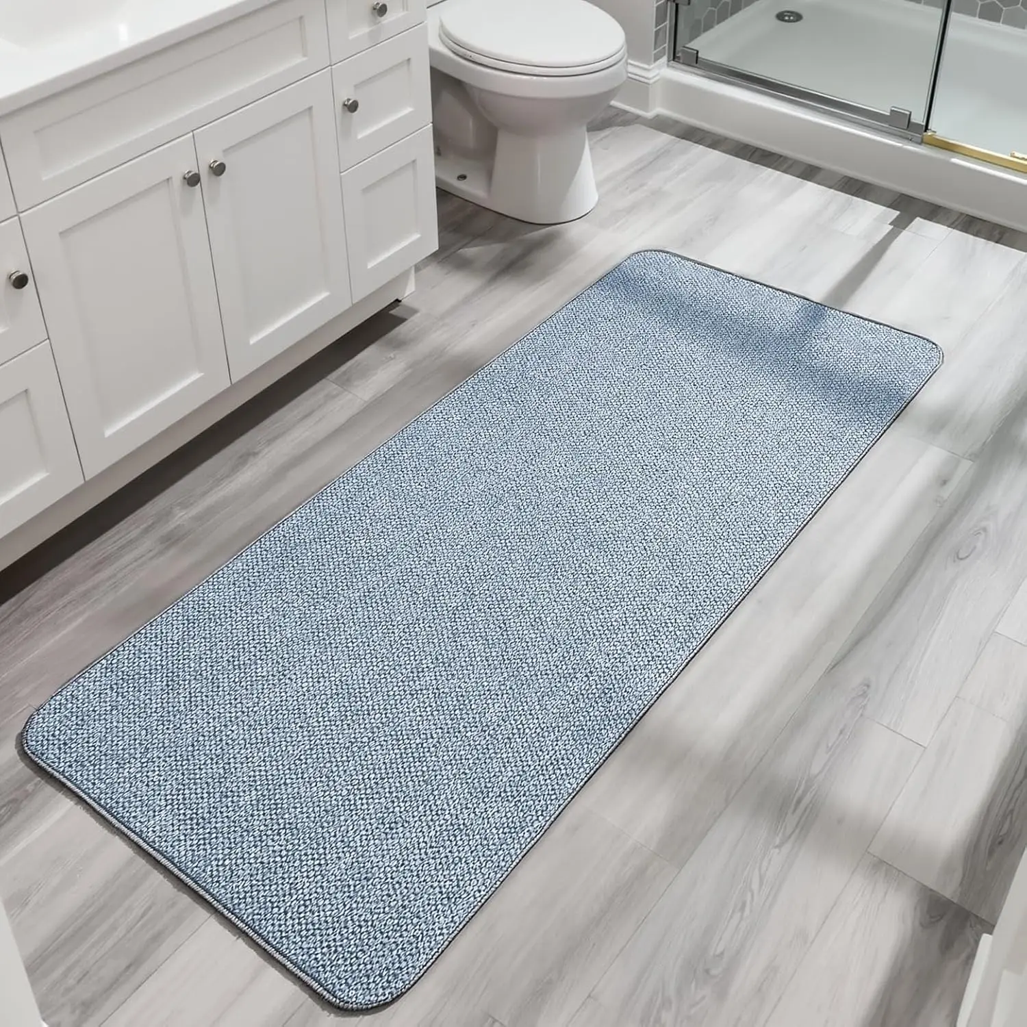 Ultra Thin Quick Dry Non-Slip Bath Mat, Large 2'x6' Blue Runner Rug for Bathroom Shower Sink Home Decor
Ultra Thin Quick Dry Non-Slip Bath Mat, Large 2'x6' Blue Runner Rug for Bathroom Shower Sink Home Decor