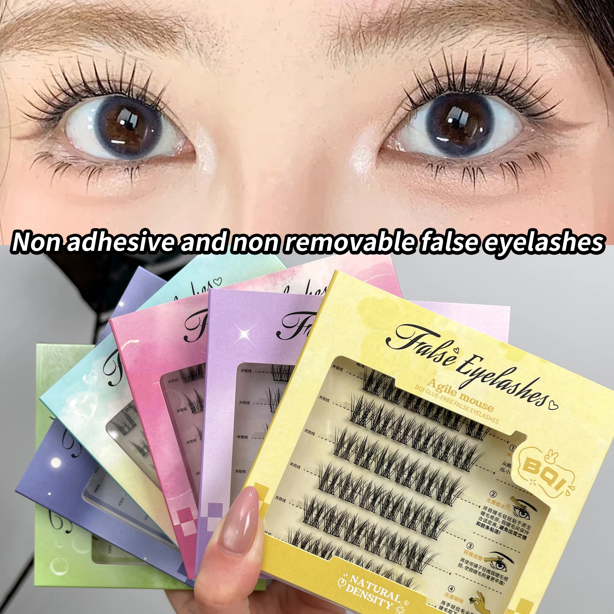 Lightweight 8 Styles Glue-Free False Eyelashes, Natural C Curl Self-Adhesive Eyelashes, Easy to Apply For Beginners
Lightweight 8 Styles Glue-Free False Eyelashes, Natural C Curl Self-Adhesive Eyelashes, Easy to Apply For Beginners