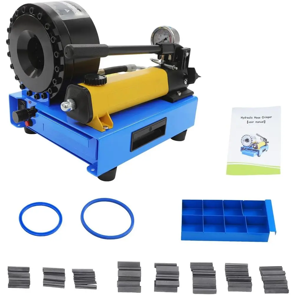 Precision Handheld Hydraulic Hose Crimper with 8 Dies, Suitable for Automotive, Industrial, and Plumbing Applications
Precision Handheld Hydraulic Hose Crimper with 8 Dies, Suitable for Automotive, Industrial, and Plumbing Applications